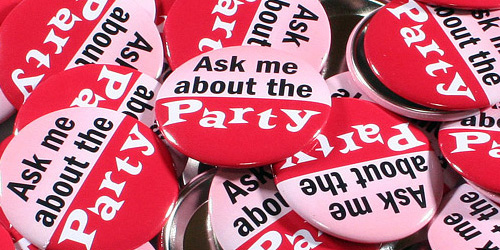 Promotional Buttons - Ask me to the Party