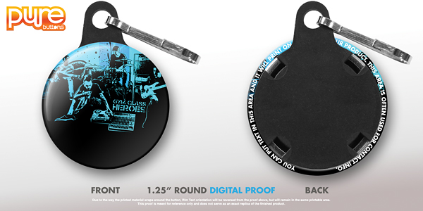 Round Custom Zipper Pull Digital Proof