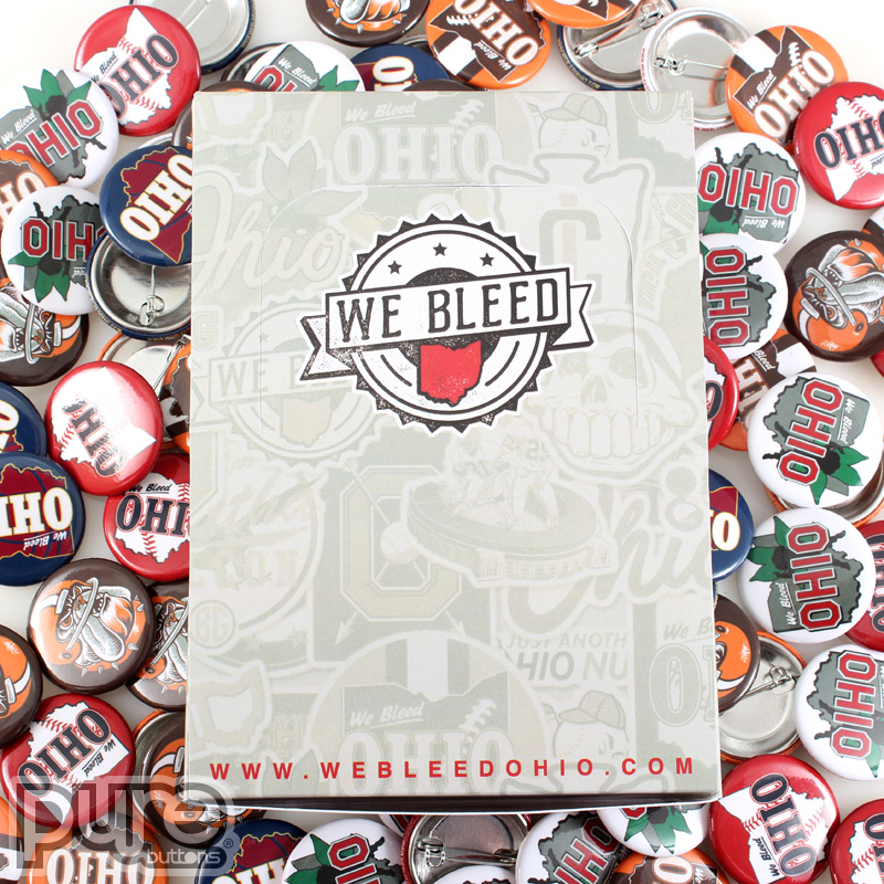 Custom Button Boxes for We Bleed Ohio