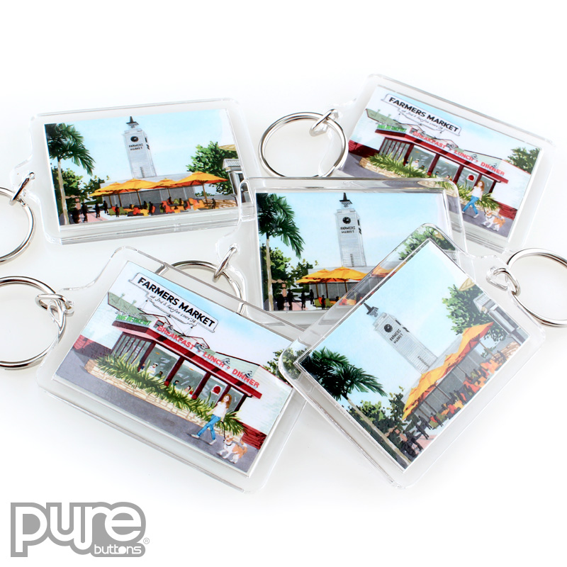 Farmers Market Acrylic Custom Keychains