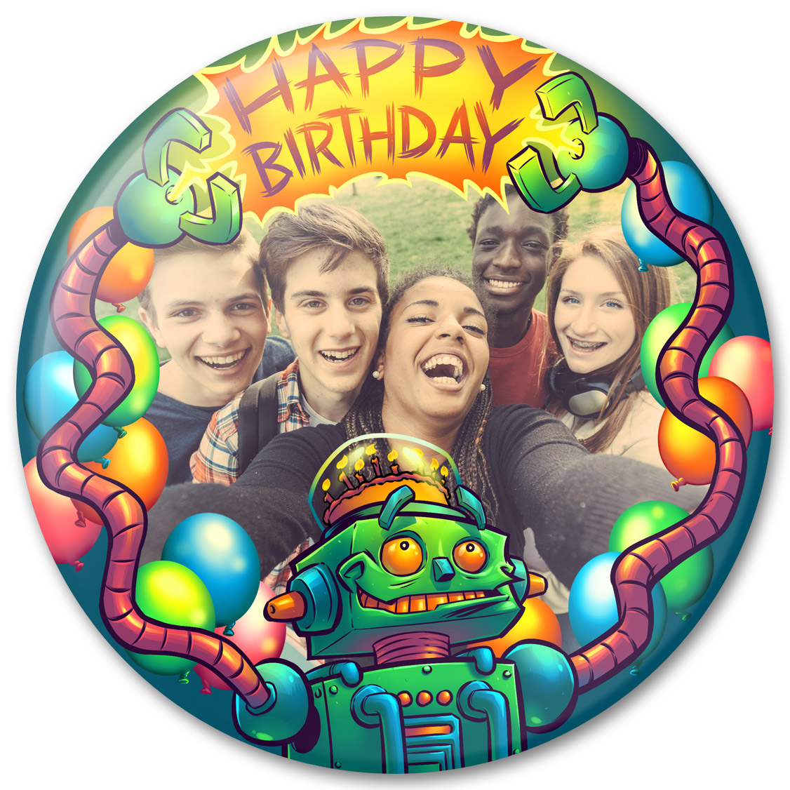 Robot Birthday Photo Gift