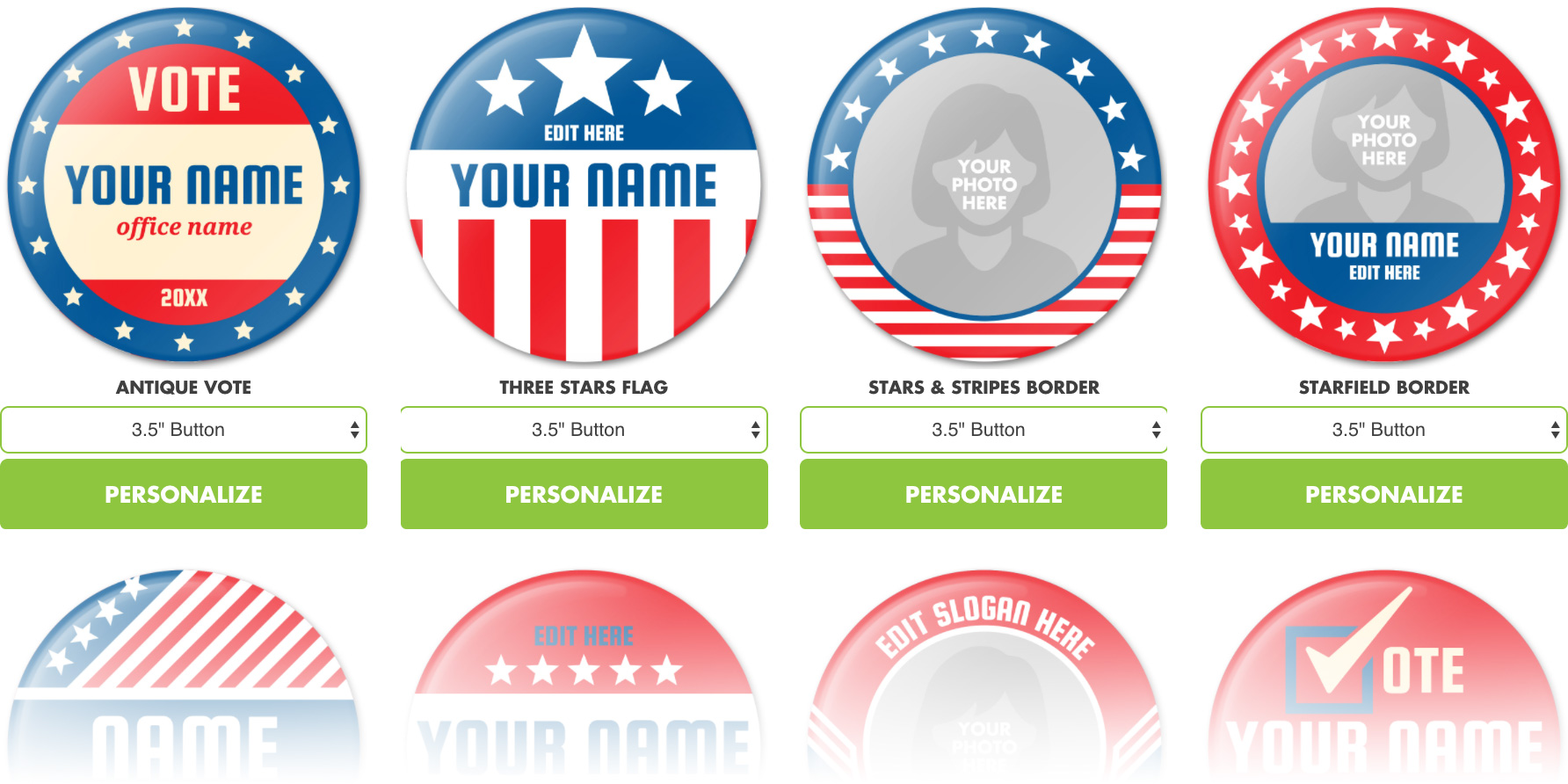 Campaign Button Design - Digital Download for Buttons - 119