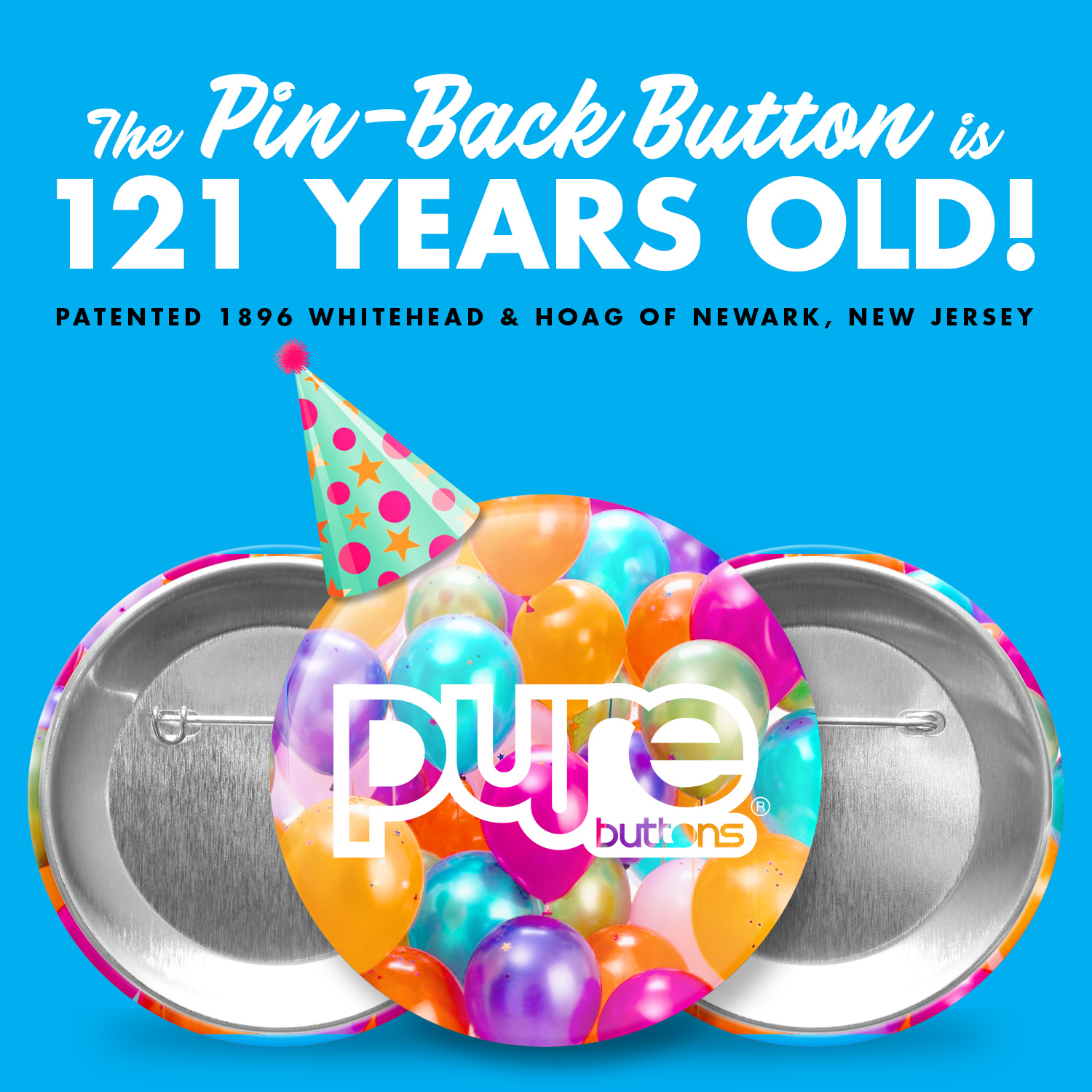 121st Birthday of Pin-Back Buttons