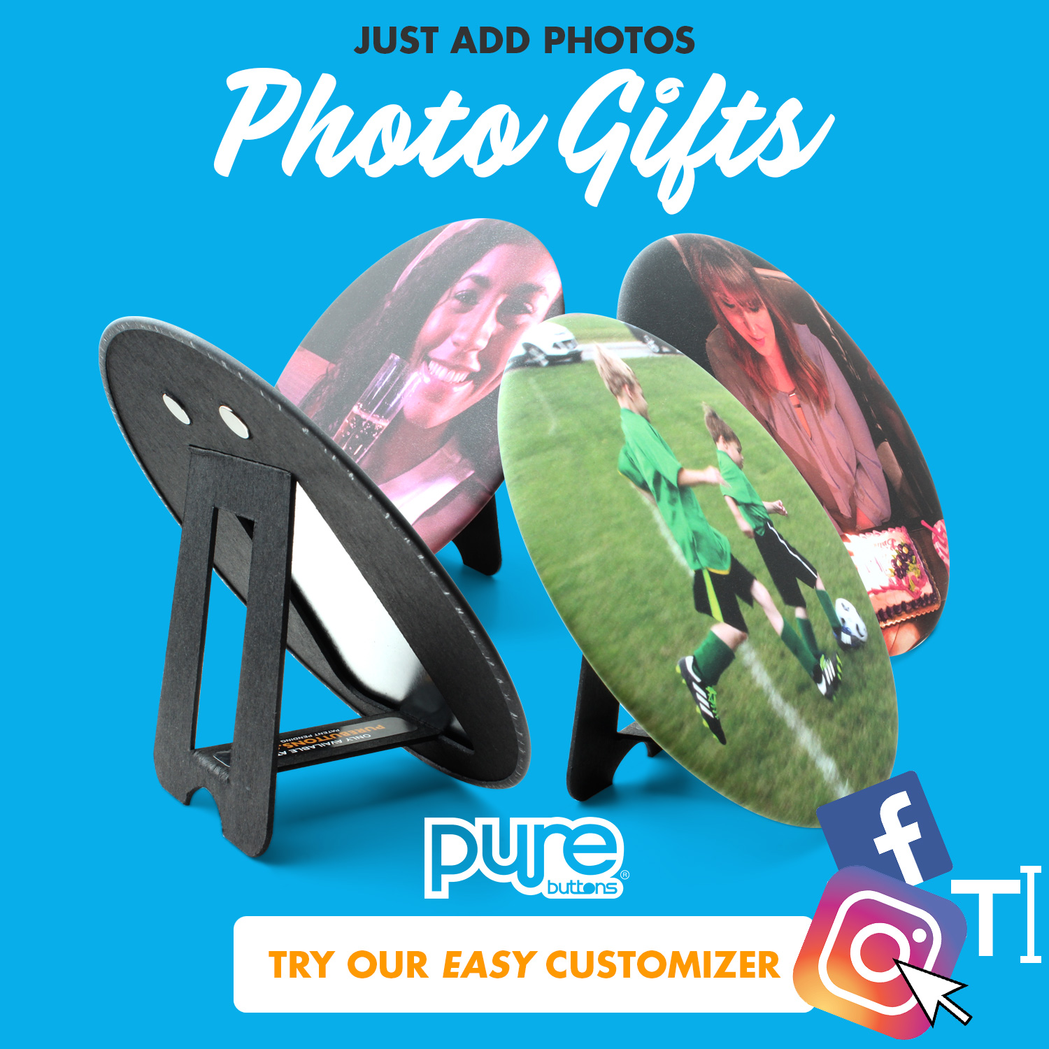 Just Add Photos to Create Photo Gifts at Pure Buttons