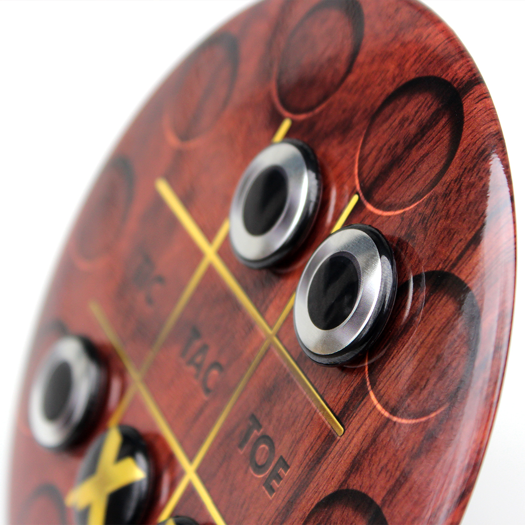 Closeup of Magnetic Easel Tic-Tac-Toe Game