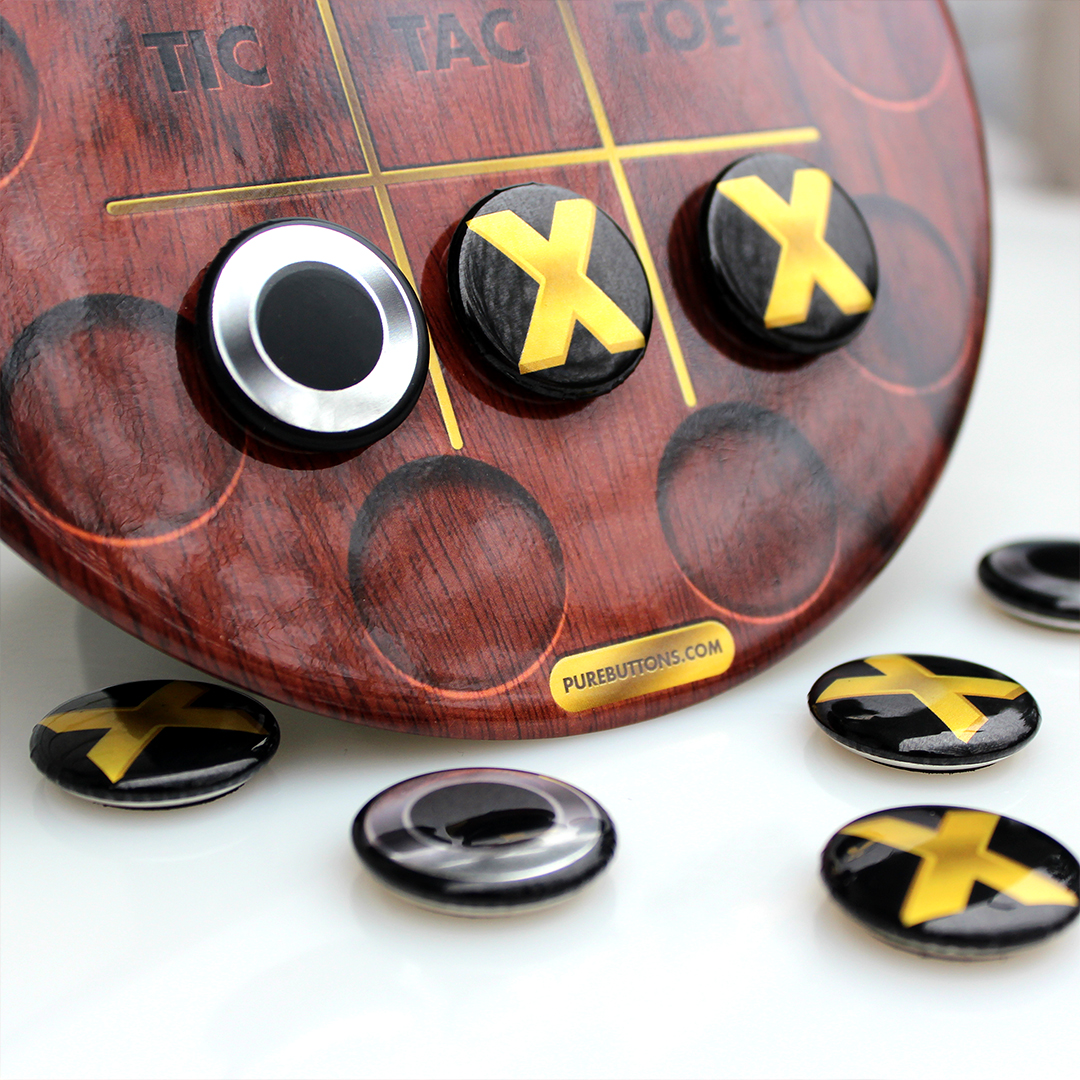 Closeup of Magnetic Easel Tic-Tac-Toe Game