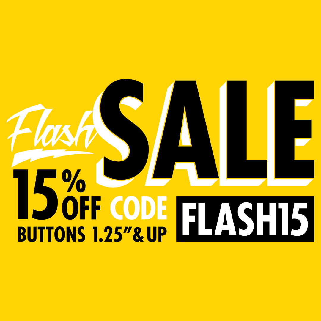 15% OFF Custom Buttons