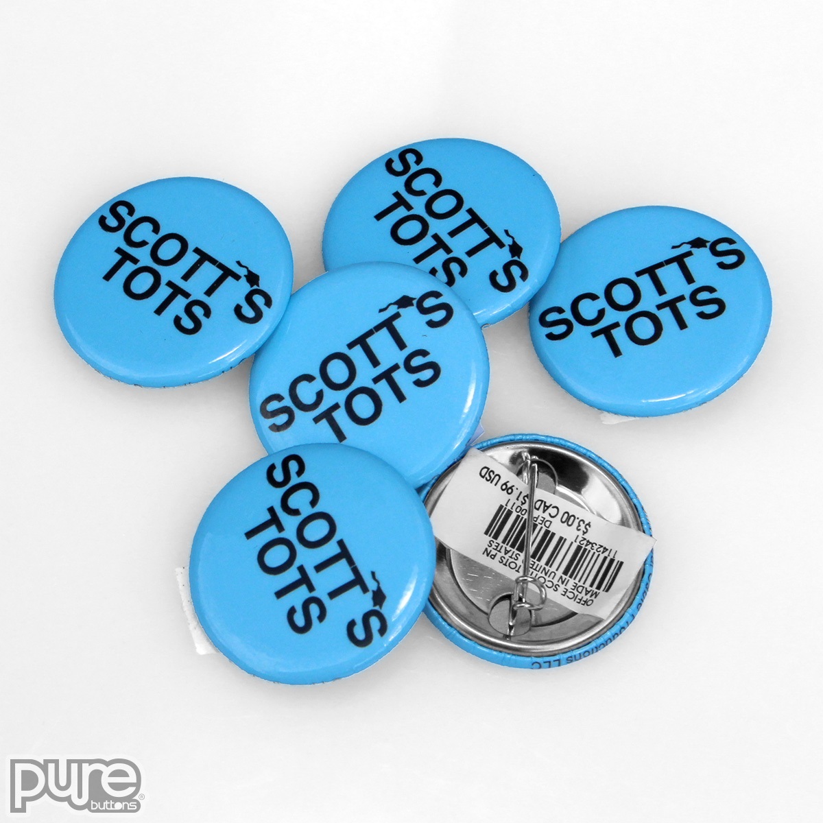 The Office NBC Official Merchandise - Scott's Tots Custom Button Pins