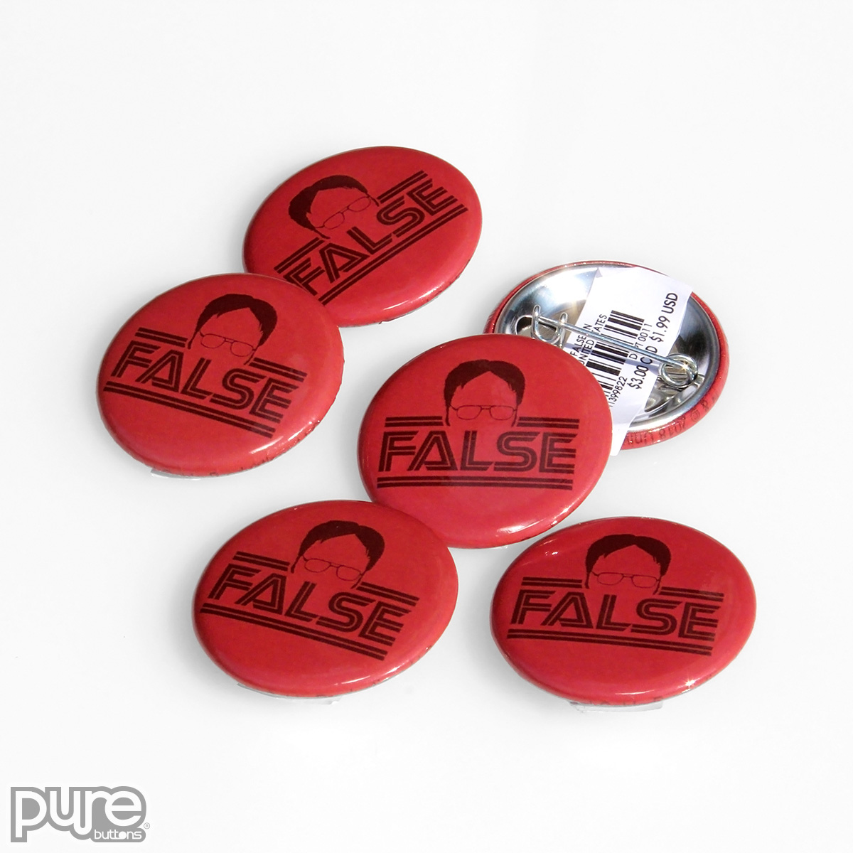 The Office NBC Official Merchandise - Dwight False Custom Buttons