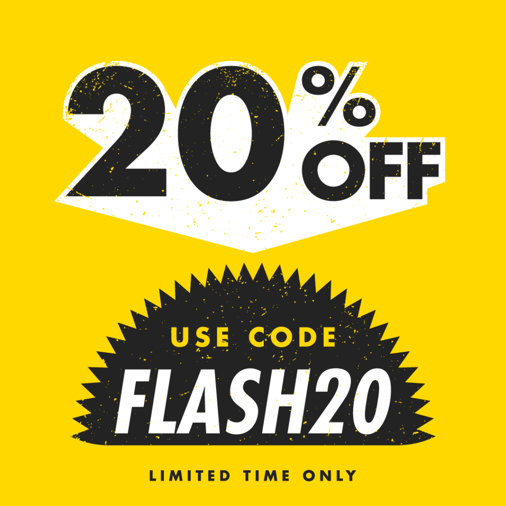 Flash sale - 20% off all custom promotional products with coupon FLASH20