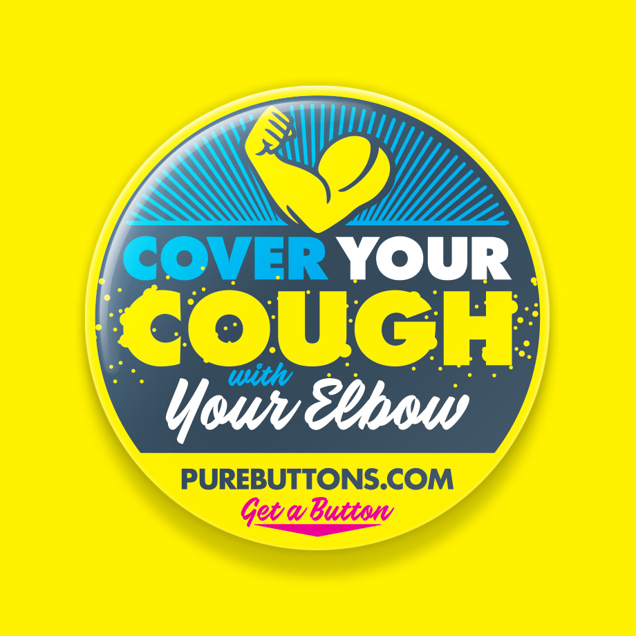 Cover Your Cough Coronavirus Awareness Button