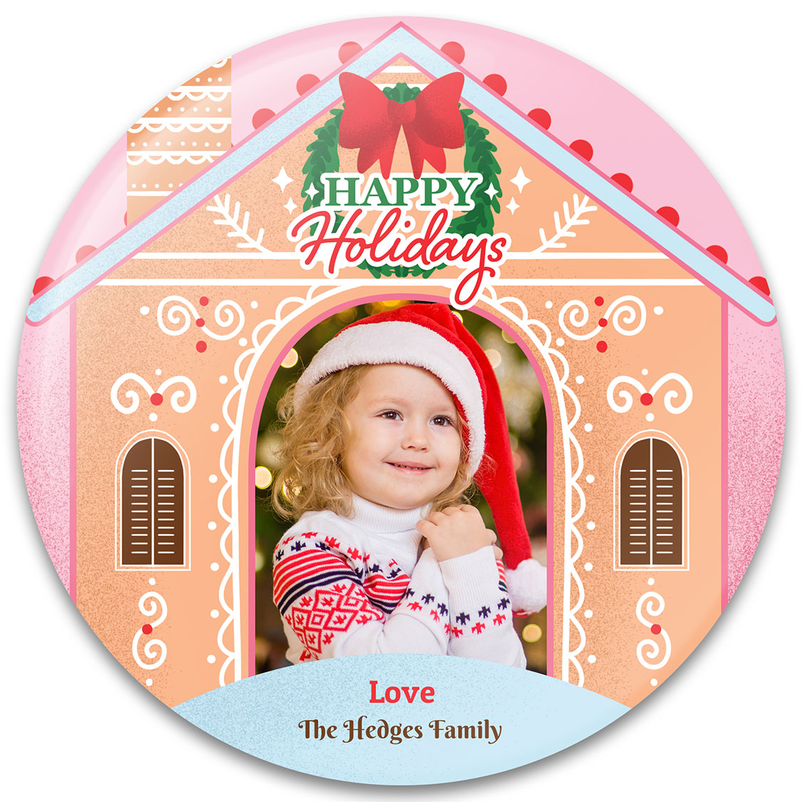 Gingerbread House Christmas Photo Gift Design