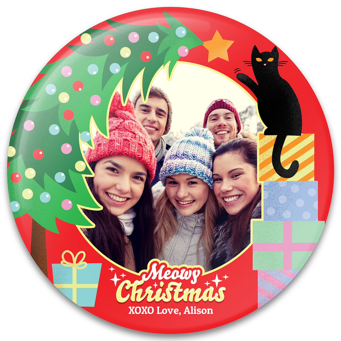 Meowy Christmas Photo Gift Template