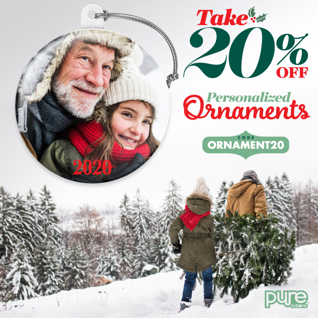 Personalized Ornaments 20% off with coupon code ORNAMENT20