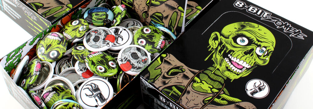 8-Bit Zombie Custom Button Boxes