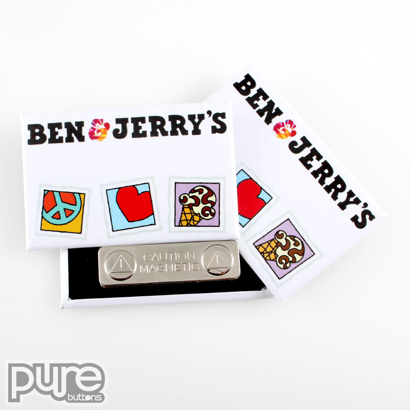 Ben & Jerry's Magnetic Name Tags