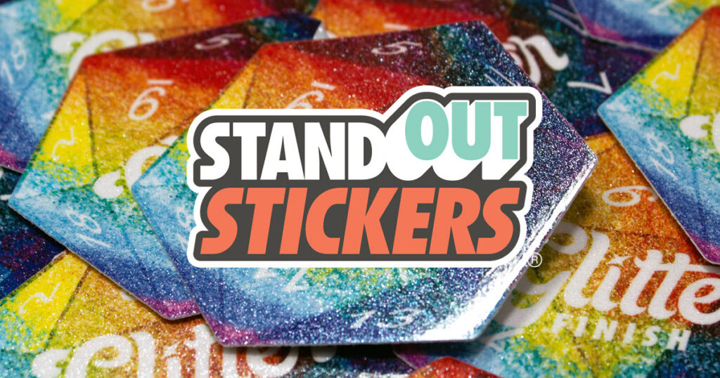 Glitter Stickers at StandOutStickers.com