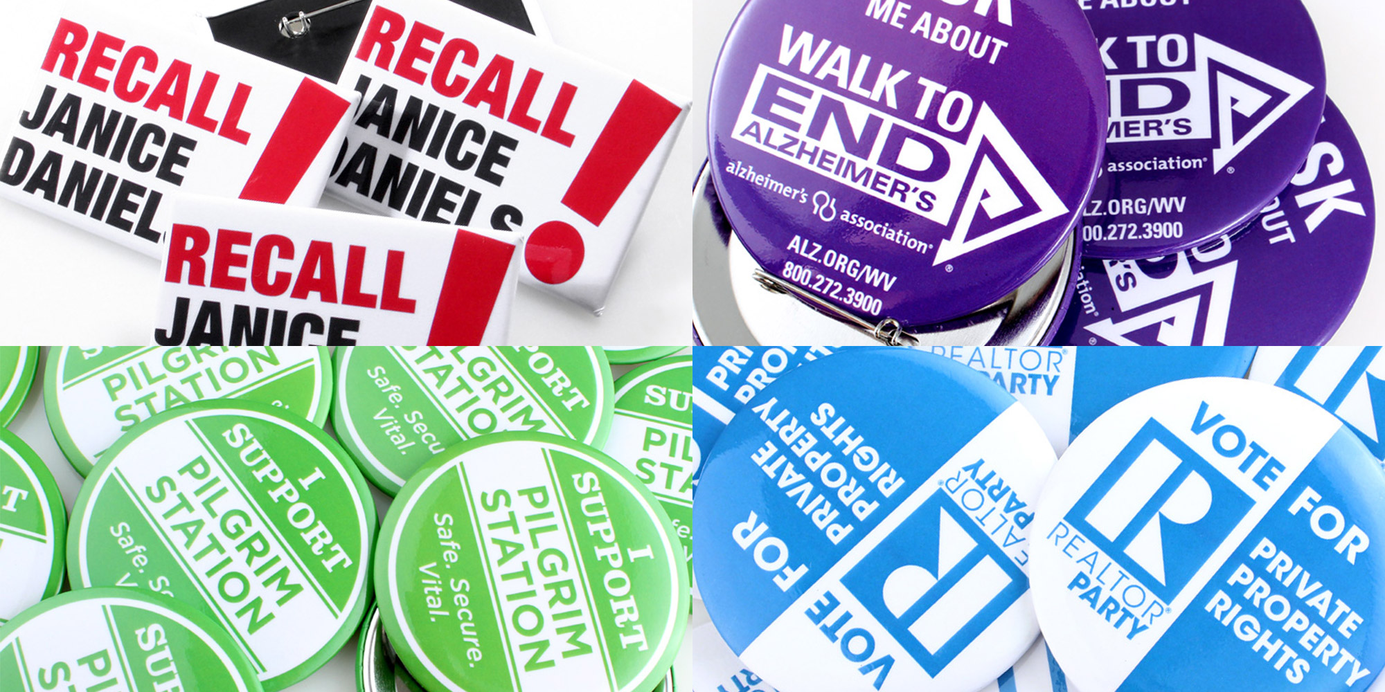 Examples of Custom Buttons for Activism & Awareness