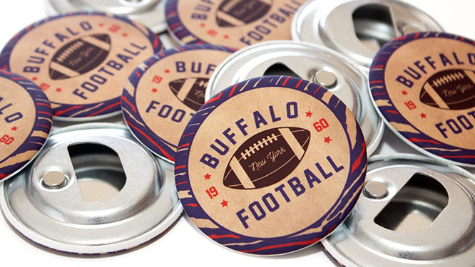 Buffalo Football Magnetic Bottle Openers