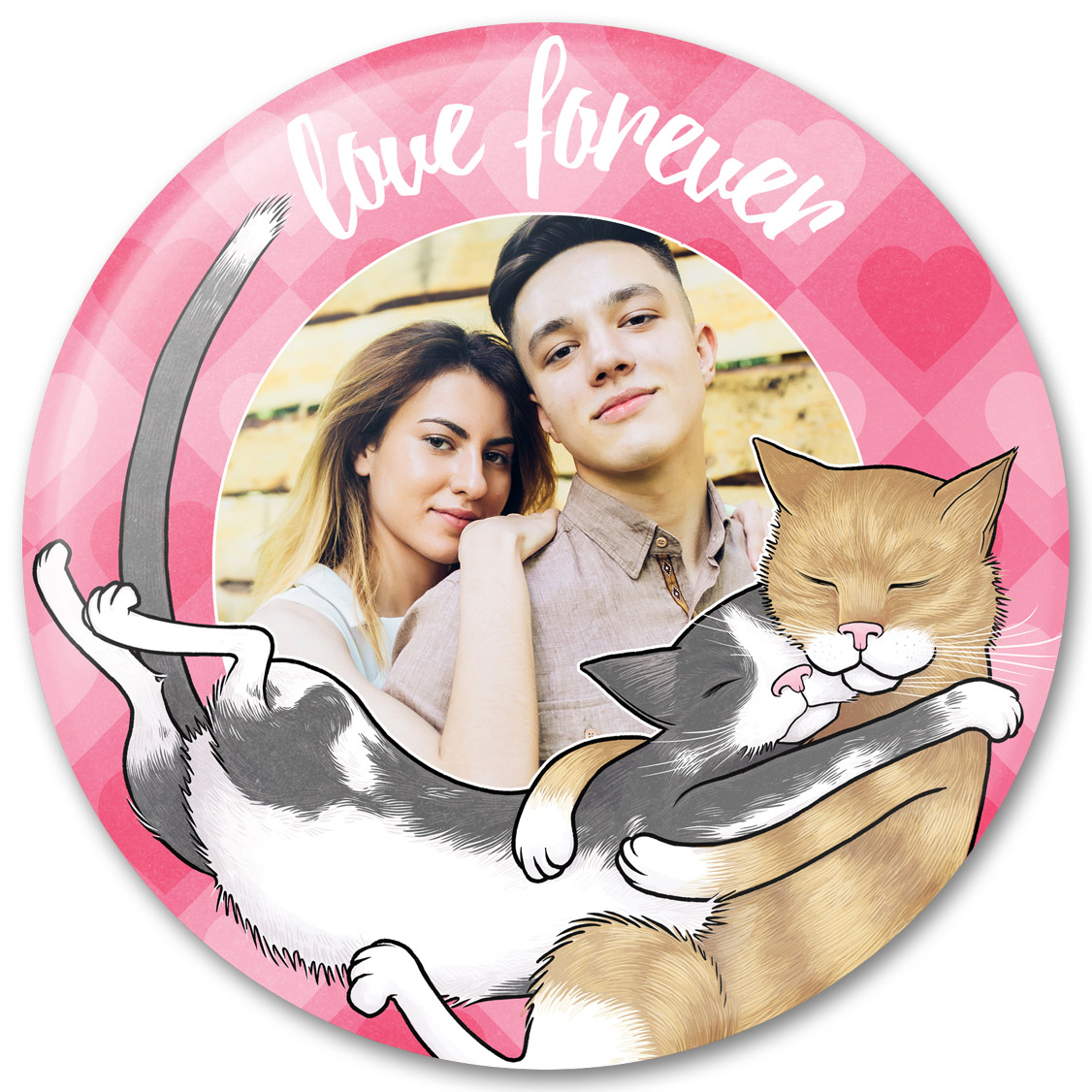 Personalized Valentine's Day gift design featuring cat illustration