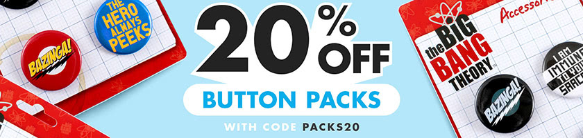 Custom Button Packs 20% Off with code PACKS20
