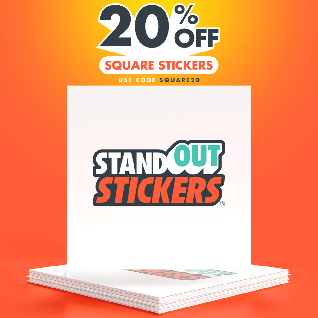 20% OFF Square Stickers at StandOutStickers.com with code SQUARE20