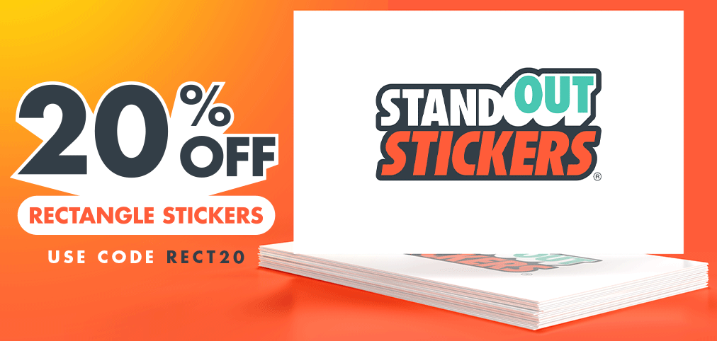 Rectangle Stickers 20% OFF with coupon RECT20 at StandOut Stickers