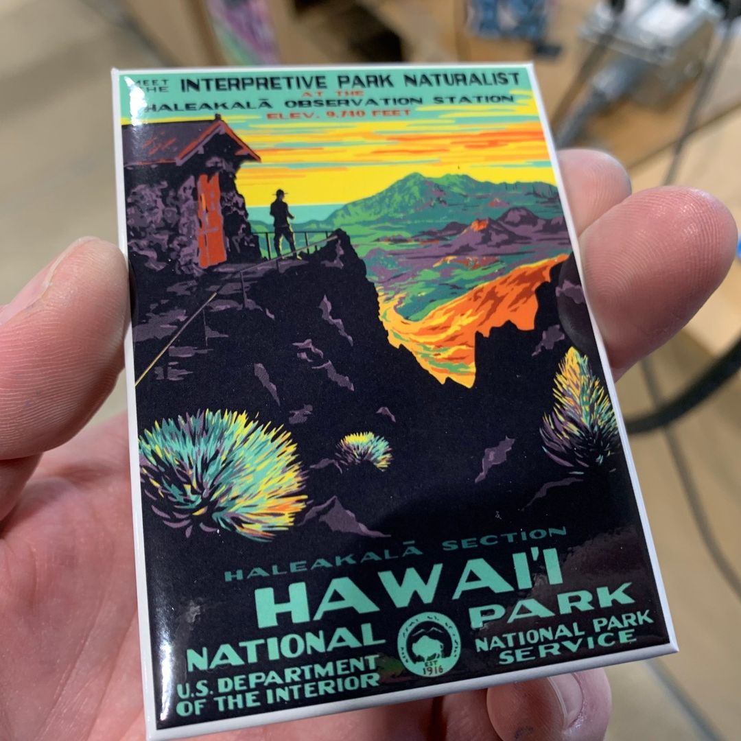 hawaii national park souvenir magnets