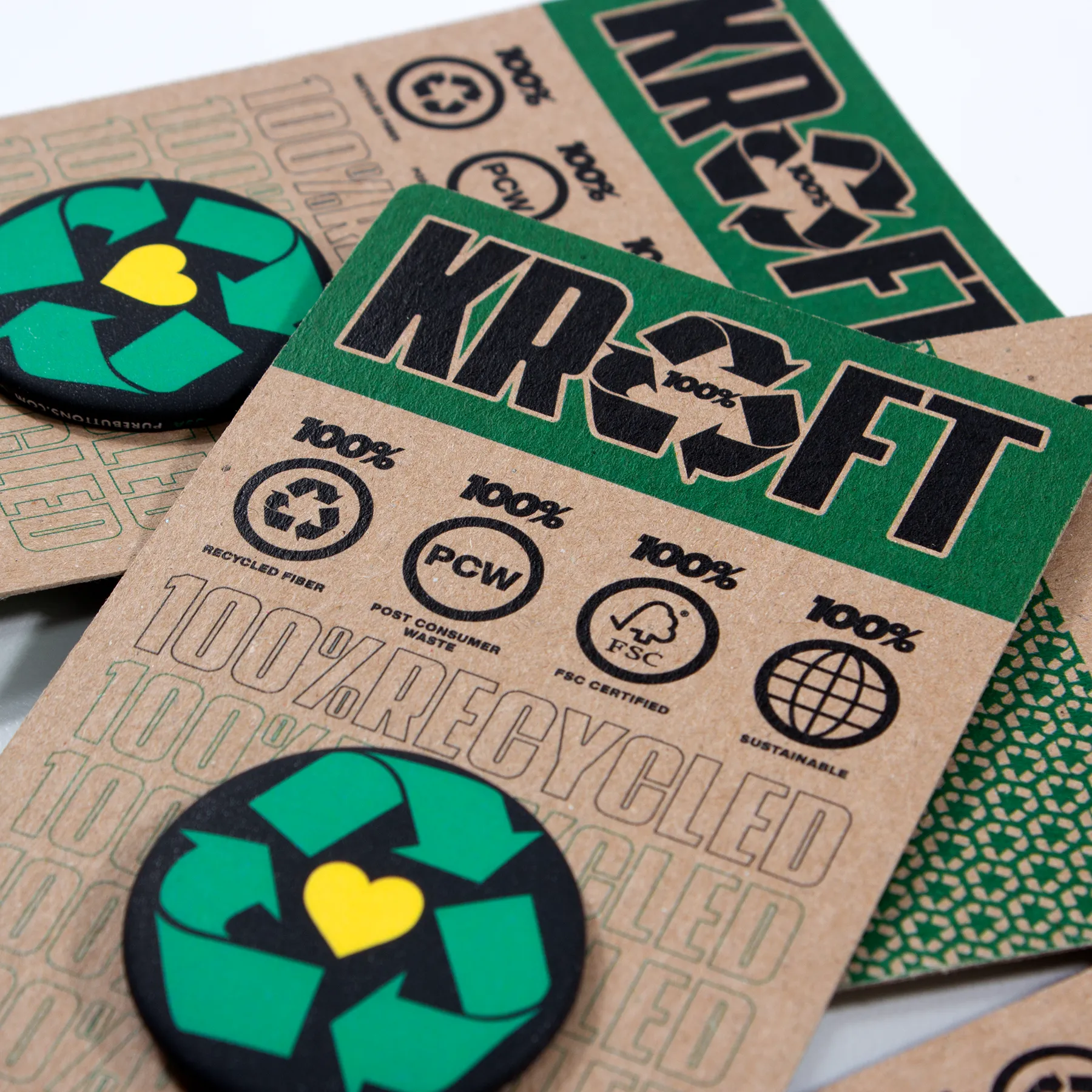 100% Recycled Button Packaging - Button Packs