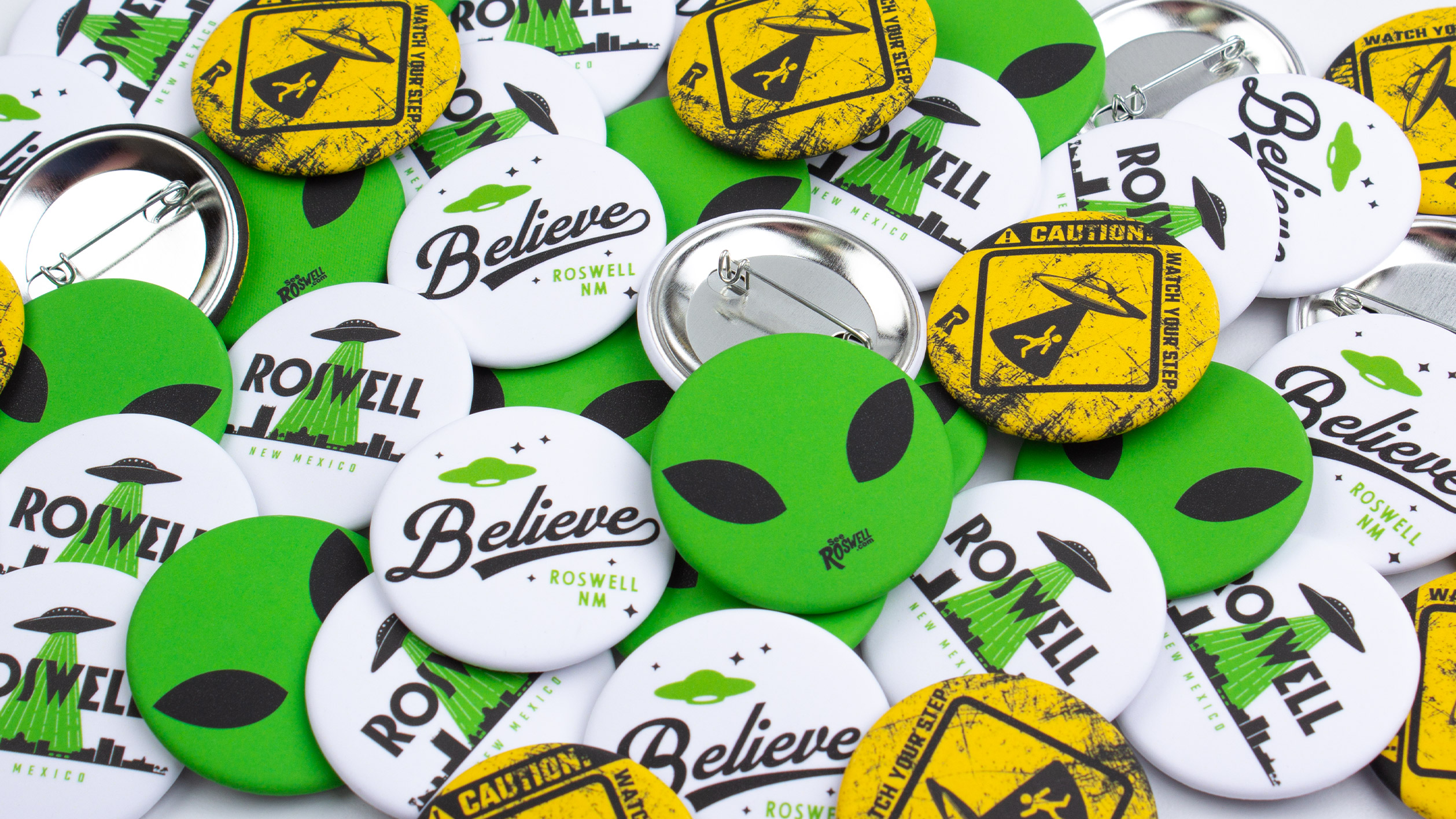 Roswell, NM Souvenir Buttons