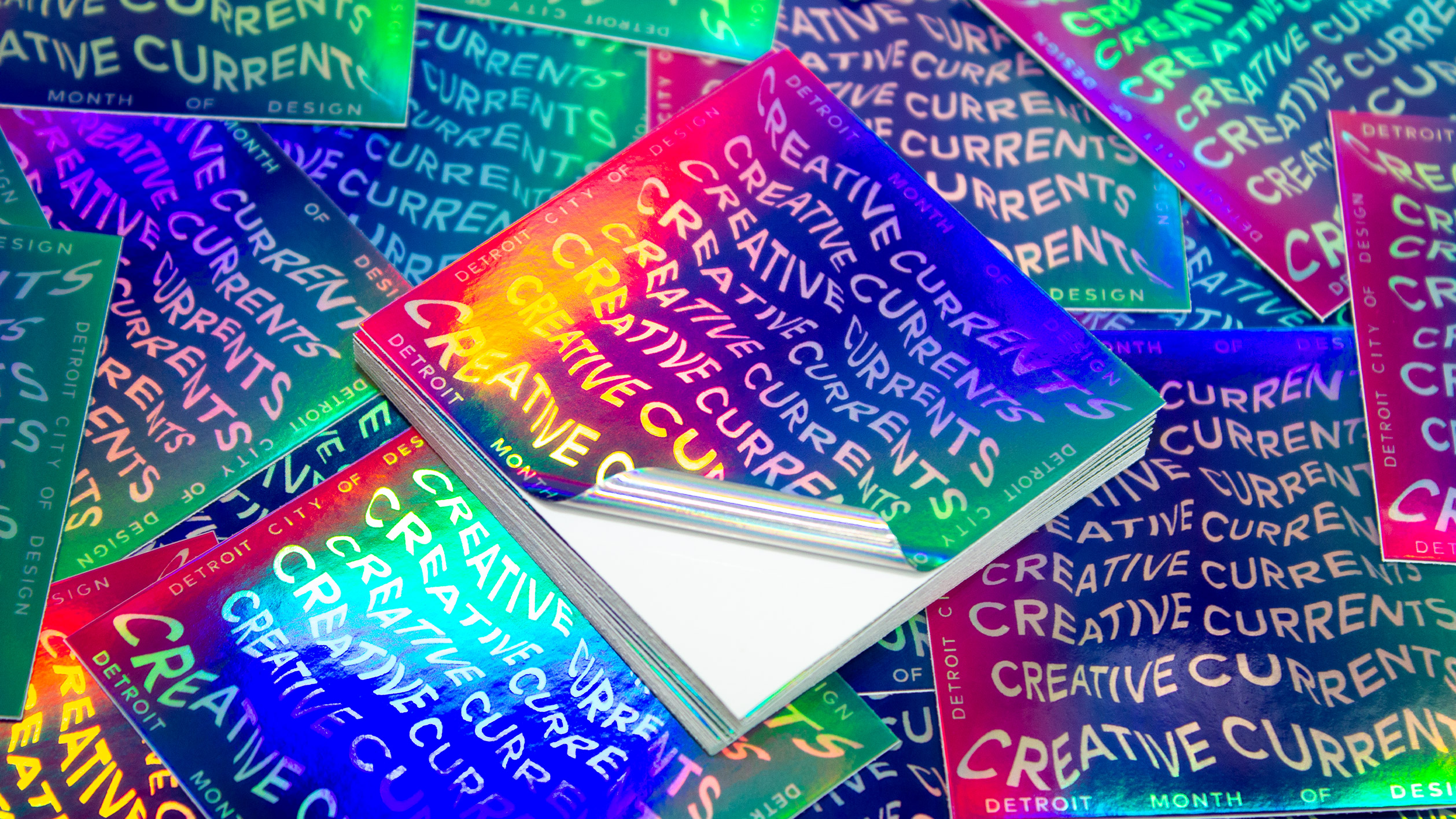 Square Holographic Stickers for Creative Currents