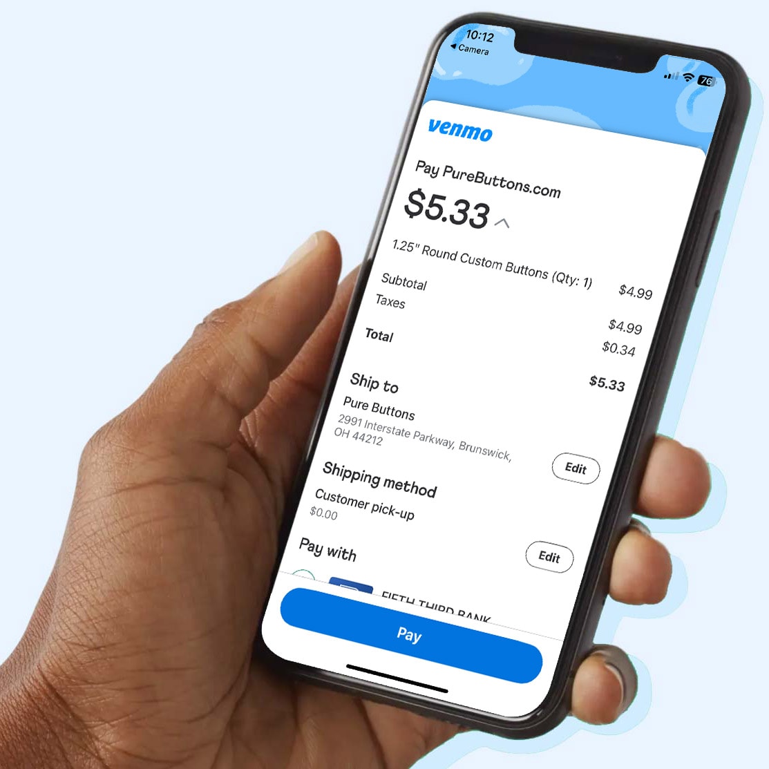 Venmo Express Checkout at PureButtons.com
