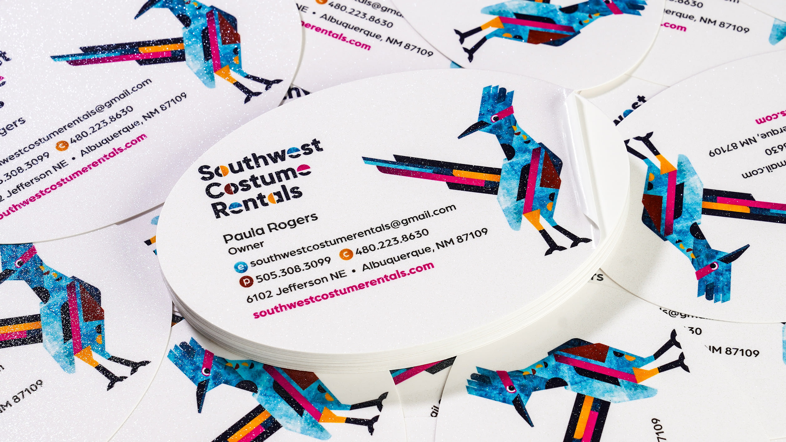 Oval Glitter Stickers