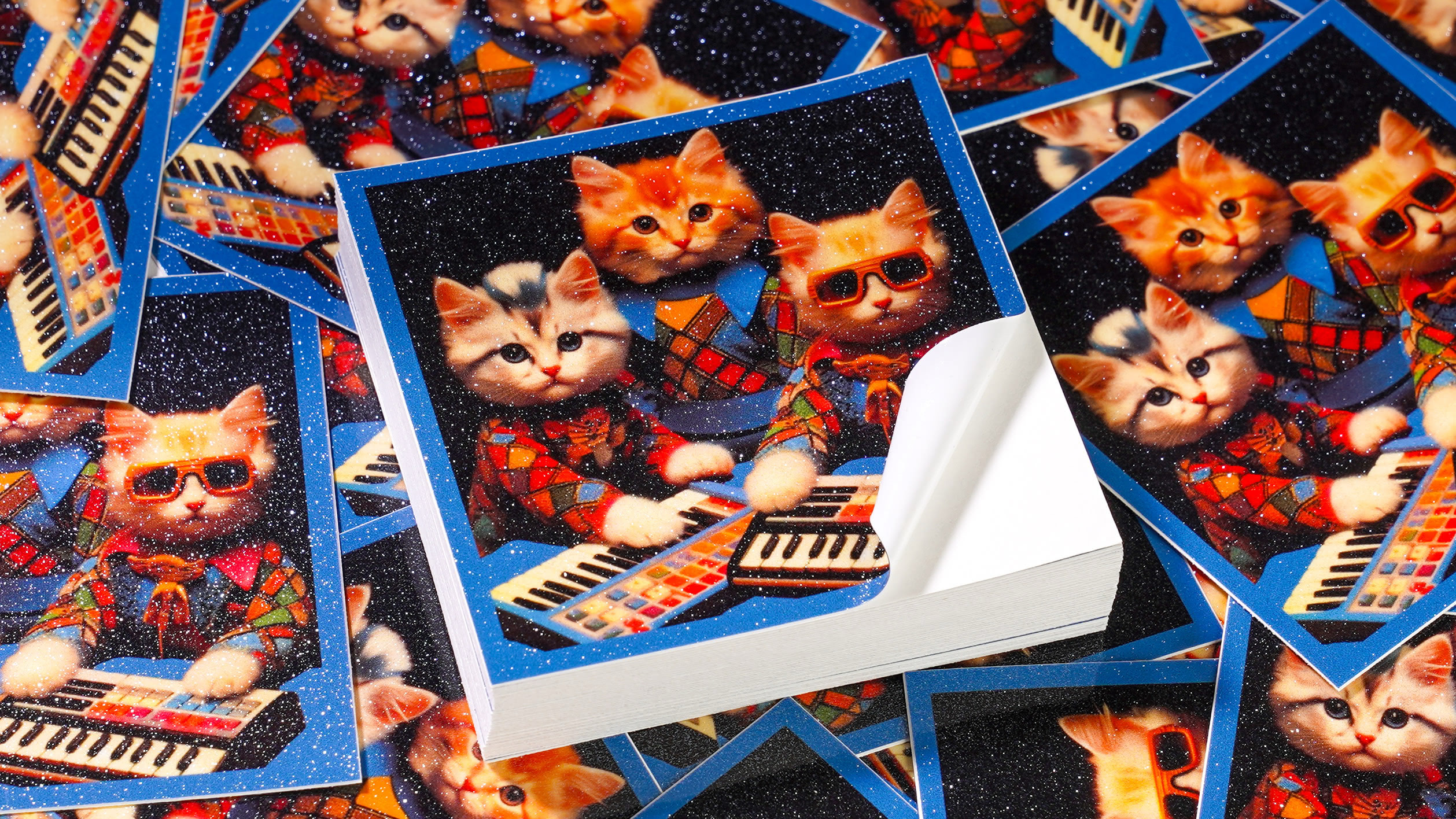 Square Glitter Stickers