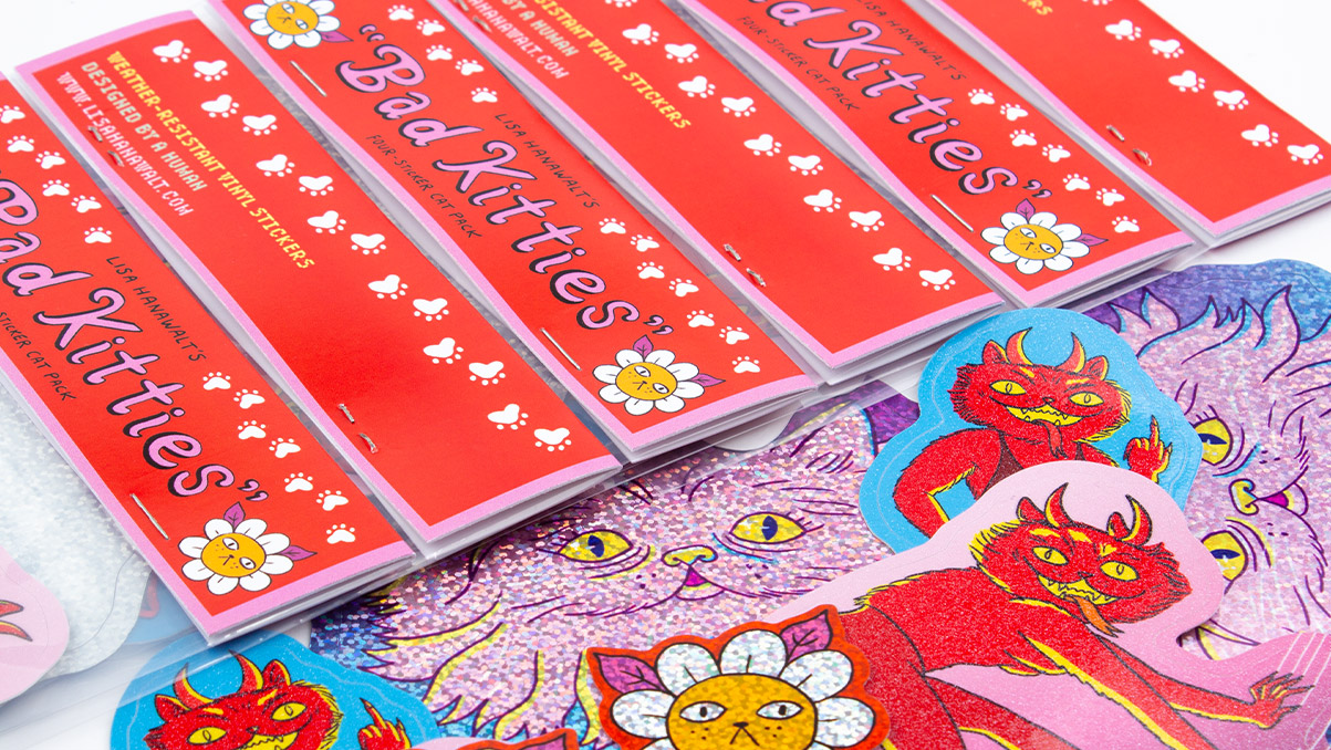 Custom Sticker Pack with glitter and holographic stickers