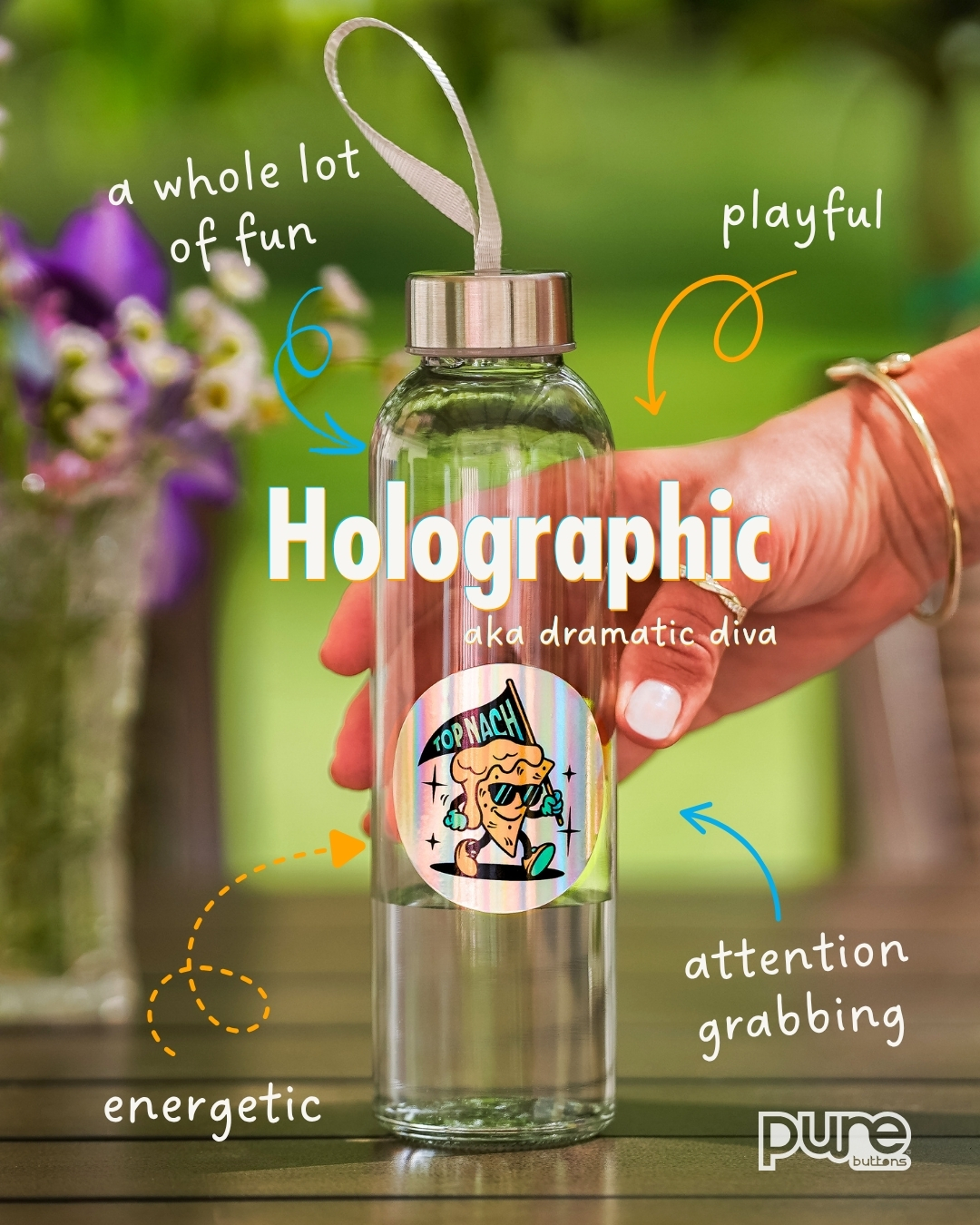 Holographic Stickers Infographic
